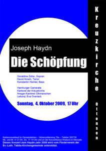 Archiv, Konzertplakat, Johann-Sebastian-Bach-Chor Hamburg Haydn Die Schöpfung